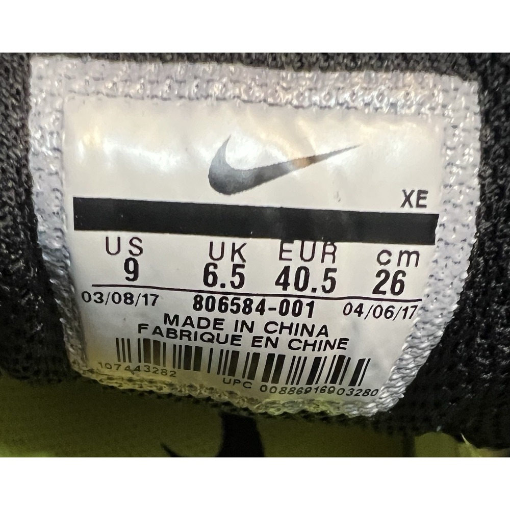 Nike Air Zoom Structure 19 Men's Running Sneaker Black/White/Gray 806584-001 - Picture 8 of 10